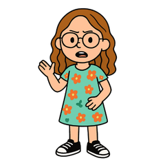 Ana con cara seria